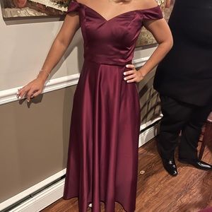 Burgundy/wine bridesmaid dress
